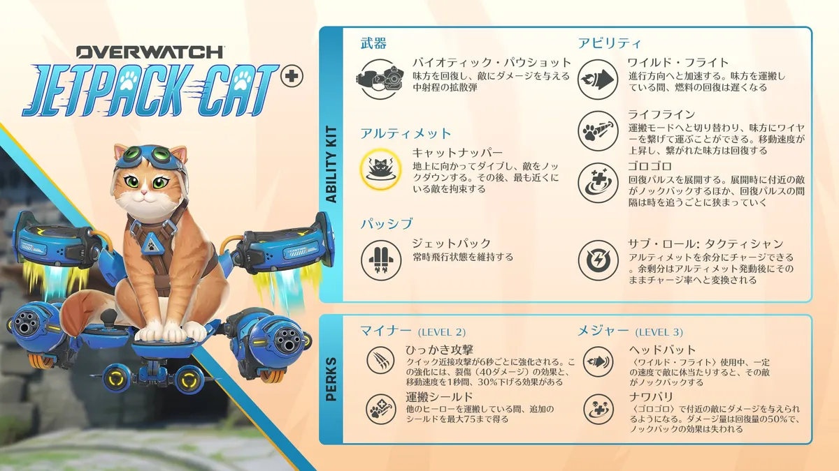 ジェットパック・キャットの性能・スキル詳細